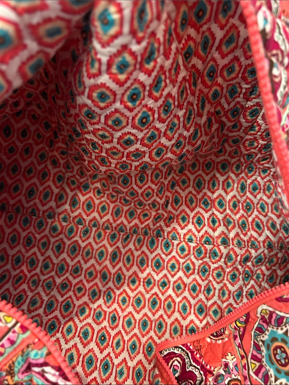 Vera Bradley Quilted Duffel in Coral Floral Print image 5